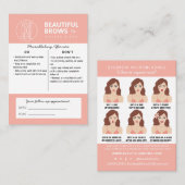 Anleitung für die Mikroblading-Aftercare und Anste Visitenkarte (Vorne/Hinten)