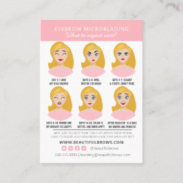 Anleitung für die Mikroblading-Aftercare und Anste Visitenkarte