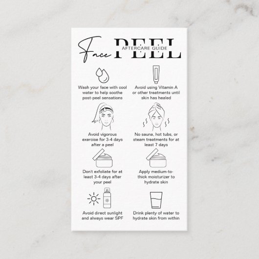 Anleitung für die Minimalistische Gesichtspolade n Visitenkarte (Vorderseite)