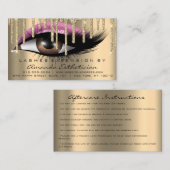 Anleitung für die Nachbehandlung: Eyelash-Erweiter Visitenkarte (Vorne/Hinten)