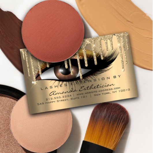 Anleitung für die Nachbehandlung: Eyelash Extensio Visitenkarte
