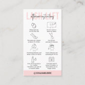 Anleitung für die Nachbehandlung mit Lash Lift Ros Visitenkarte (Vorderseite)