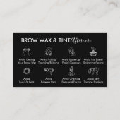 Anleitung für die Nachbehandlung mit schwarzem Aug Visitenkarte (Rückseite)