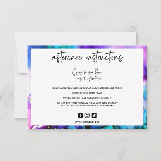 Anleitung für die Nachbehandlung mit Wasserfarbe 2 (Vorderseite)