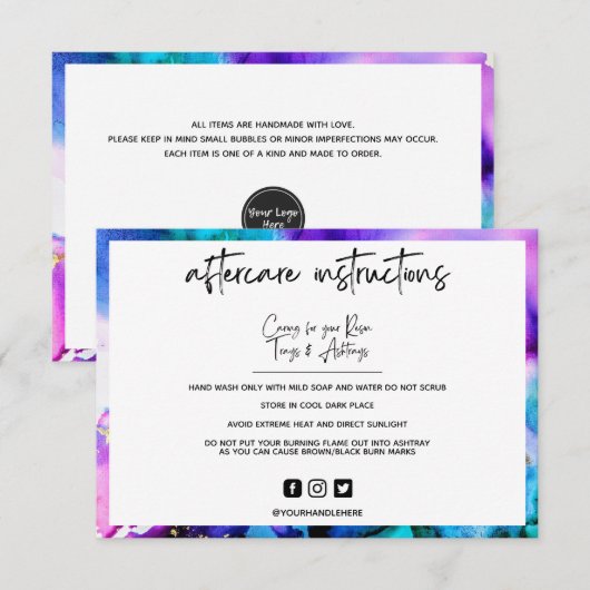 Anleitung für die Nachbehandlung mit Wasserfarbe 2 (Vorne/Hinten)