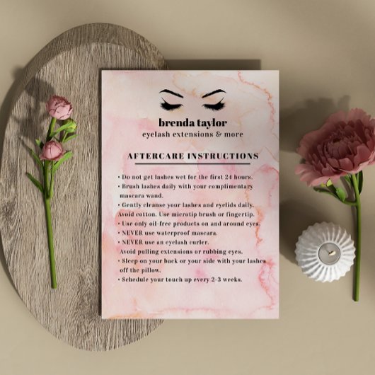 Anleitung für die Nachbehandlung mit Watercolor Ey Visitenkarte