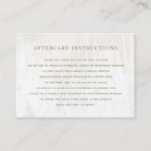 Anleitung für die Nachbehandlung mit weißem Holz Visitenkarte (Vorderseite)