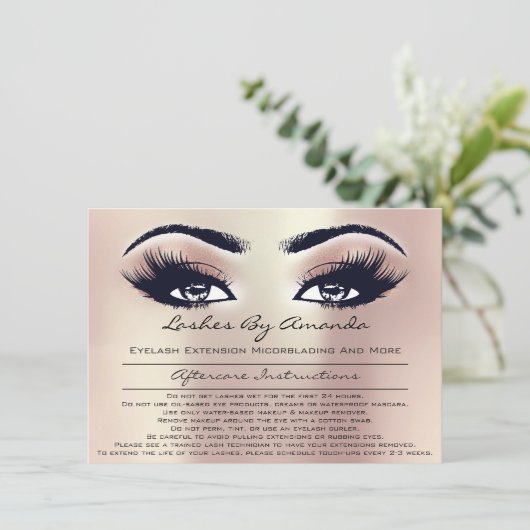 Anleitung für die Nachbehandlung Rosa-Rose-Gold-Pf Einladung (Stehend Vorderseite)