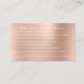 Anleitung für die Nachbehandlung Weiß Lashes Visitenkarte (Rückseite)