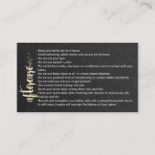 Anleitung für die Nachsorge Brow Microblade Black  Visitenkarte (Rückseite)