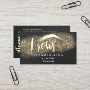 Anleitung für die Nachsorge Brow Microblade Black  Visitenkarte