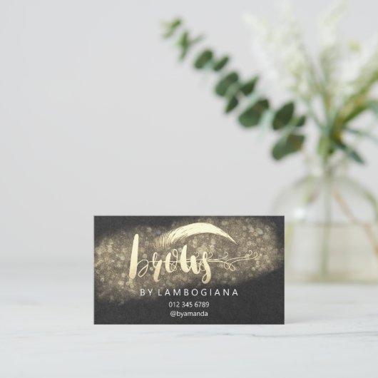 Anleitung für die Nachsorge Brow Microblade Black  Visitenkarte (Stehend Vorderseite)