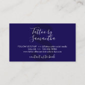 Anleitung für die Nachsorge der Marine Tattoo Visitenkarte (Vorderseite)