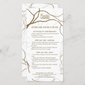 Anleitung für die Nachsorge: Golden Pflanze Roots Dankeskarte (Vorne/Hinten)