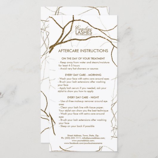 Anleitung für die Nachsorge: Golden Pflanze Roots Dankeskarte (Vorne/Hinten)