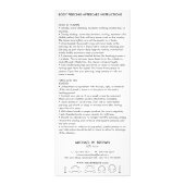 Anleitung für die Nachsorge Körperdurchdringung kl Werbekarte (Hinten)