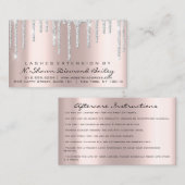 Anleitung für die Nachsorge Lash Extension Gray Tr Visitenkarte (Vorne/Hinten)