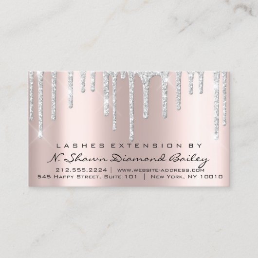 Anleitung für die Nachsorge Lash Extension Gray Tr Visitenkarte (Vorderseite)