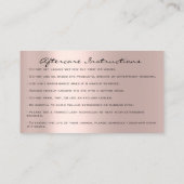 Anleitung für die Nachsorge Lash Rose Holograph Un Visitenkarte (Rückseite)