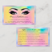 Anleitung für die Nachsorge Lash-Rose Visitenkarte (Vorne/Hinten)