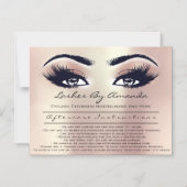 Anleitung für die Nachsorge Lashes Extension Rose Magneteinladung (Vorderseite)