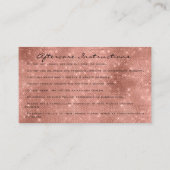 Anleitung für die Nachsorge Lashes Glitzer blush Visitenkarte (Rückseite)