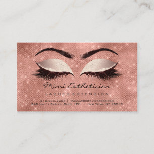 Anleitung für die Nachsorge Lashes Glitzer blush Visitenkarte