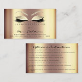 Anleitung für die Nachsorge Lashes Verlängerung Se Visitenkarte (Vorne/Hinten)