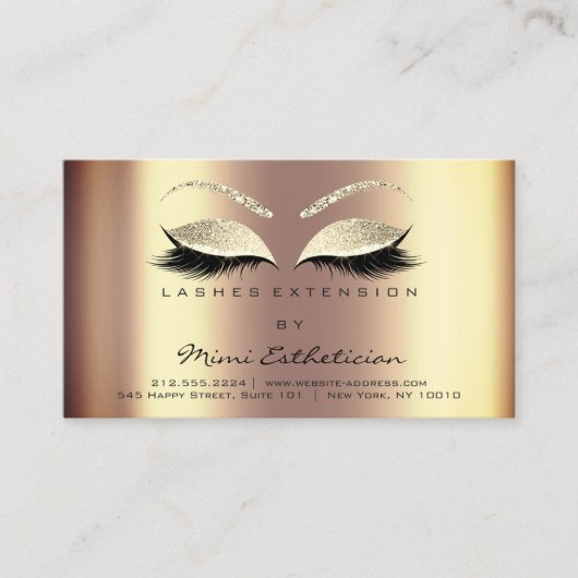 Anleitung für die Nachsorge Lashes Verlängerung Se Visitenkarte (Vorderseite)
