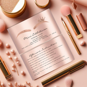 Anleitung für die Nachsorge Mikroblade-Rose Visitenkarte