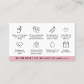 Anleitung für die PMU-Knochenbrüche nach der Behan Visitenkarte (Rückseite)