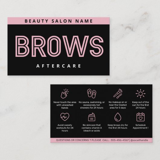 Anleitung für die PMU-Knochenbrüche nach der Behan Visitenkarte (Vorne/Hinten)