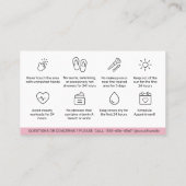 Anleitung für die PMU-Knochenbrüche nach der Pfleg Visitenkarte (Rückseite)