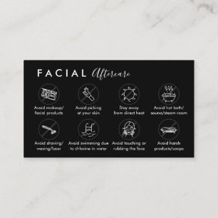 Anleitung für die schwarze Gesichtspflege Postinst Visitenkarte