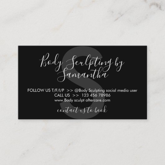 Anleitung für die schwarze Postkarosserie Visitenkarte (Vorderseite)