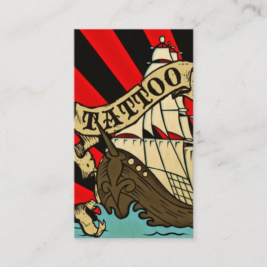 Anleitung für die Tätowierung von Piraten Visitenkarte (Vorderseite)