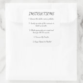 Anleitung für die Teppichentfernung Quadratischer Aufkleber (Tasche)