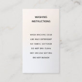 Anleitung für die Wäscherei - Einfach modern Visitenkarte (Vorderseite)