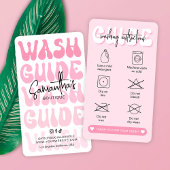 Anleitung für die Wäscherei in Retro-Rosa Visitenkarte