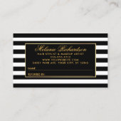 Anleitung für elegante, rosa, florale Streifen Visitenkarte (Rückseite)