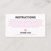 Anleitung für Farbtinte Pink Visitenkarte (Rückseite)