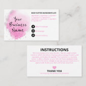 Anleitung für Farbtinte Pink Visitenkarte (Vorne/Hinten)