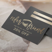 Anleitung für Hair & Makeup Artist Gold Eyelash Sa Empfehlungskarte