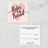 Anleitung für handgeschriebene Pink-Herz-Schrift-S Empfehlungskarte (Vorne/Hinten)