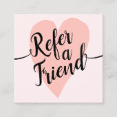 Anleitung für handgeschriebene Pink-Herz-Schrift-S Empfehlungskarte (Vorderseite)