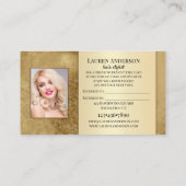 Anleitung für Ihr Foto Portfolio Hair Stylist Visitenkarte (Rückseite)