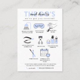 Anleitung für Lash-Erweiterungen nach der Behandlu Visitenkarte