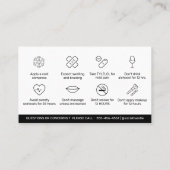 Anleitung für Lip Filler Botox Aftercare Visitenkarte (Rückseite)