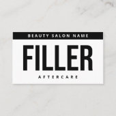 Anleitung für Lip Filler Botox Aftercare Visitenkarte (Vorderseite)