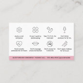 Anleitung für Lip Filler Botox Aftercare Visitenkarte (Rückseite)